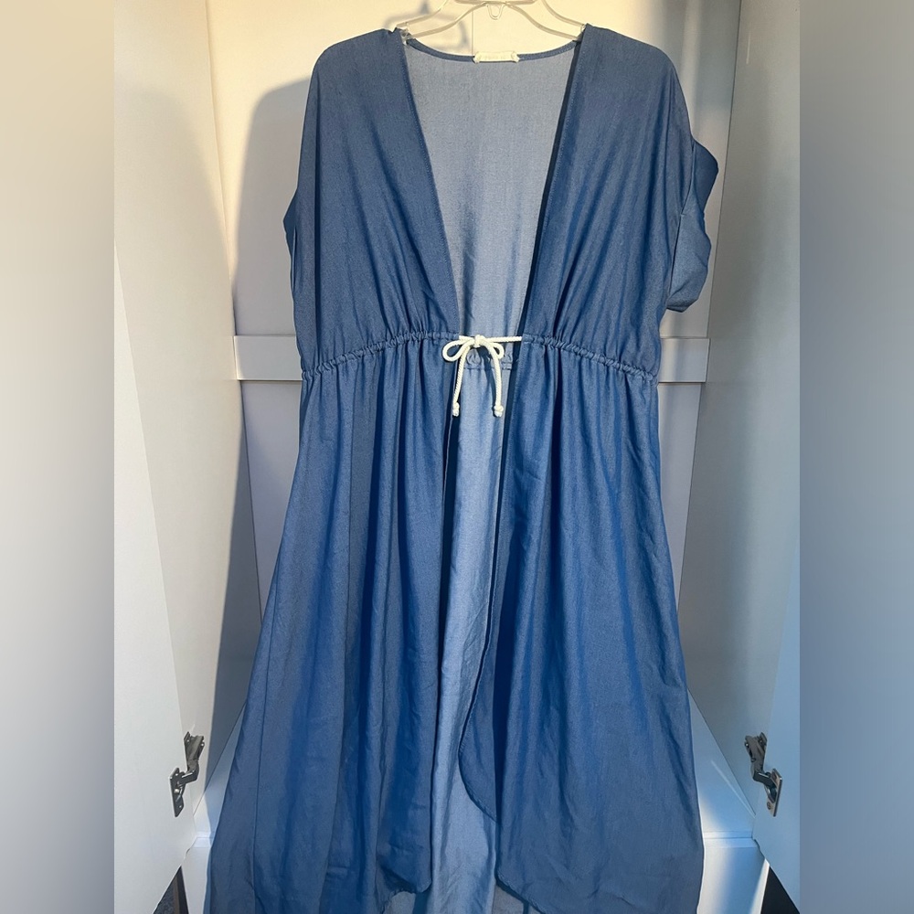 Love In chambray denim duster/kimono
